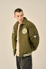 OVER PATCH PADDED BLOUSON - KHAKI