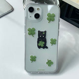 ラッキーサムキャットジェリーブラックフォーンケース