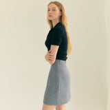 リネンベーシックスカート / Linen Basic Skirt (Gray)