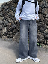 ルアワンタックワイドデニムパンツ/LUR ONETUCK WIDE DENIM PANTS(2COLOR)