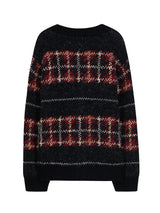 TARTAN CHECK CARDIGAN BLACK