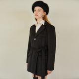 ゴールドボタンピントジャケット / GOLD BUTTON POINT JAKET (CHARCOAL BLACK)
