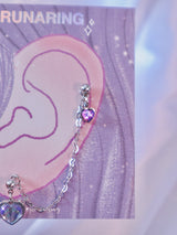 heart chain piercing