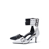 Buckle Point Stiletto Heel(White)
