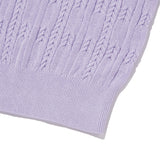SMALL CHERRY CABLE CROP SHORT SLEEVE KNIT [LAVENDER]
