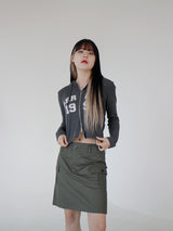 ベルリン2WAYクロップフードジップアップ / Berlin Two-Way Crop Hood Zip Up (4color)