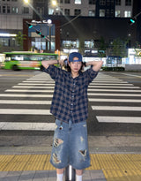 Bibi Summer Linen Check Shirt