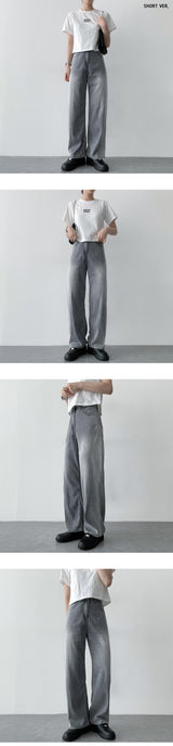 ストールウォッシングデニムワイドパンツ / Stole washing denim wide pants