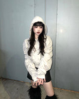 ナッピングシャーリングクロップドフーディ / Napping Shirring Cropped Hoodie