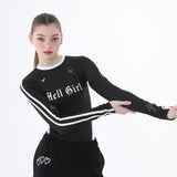 へルガールライントップ/0 5 hell girl line top - BLACK