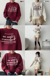シャーリングシックレタリングニット