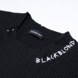 BBD ハンドステッチロゴリブドセーター (ブラック)