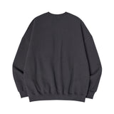 シグニチャーバルーンオーバーフリーススウェットシャツ(チャーコール)