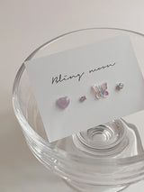 [4 set] jelly butterfly piercing set