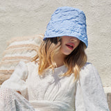 Embo longlabel drop bucket hat Blue
