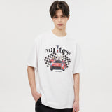 マルチーズレーサー半袖Tシャツ/Maltese racer half sleeve tshirts