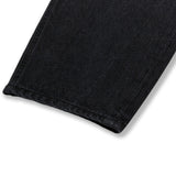 ワイドテーパードレトロデニムパンツブラック/Wide Tapered Retro Denim Pants Black (6683369767030)