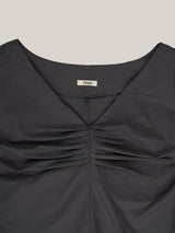 PINTUCK POINT BLOUSE [ CHARCOAL ]