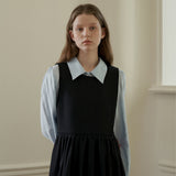 シャーリングスリーブレスドレス / Shirring sleeveless dress