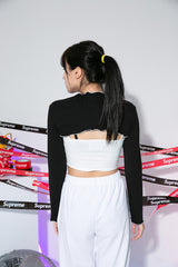 マイクロ長袖クロップTシャツ / TOP(9001) Micro long sleeve crop T