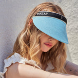 Organic band paper sun visor Black