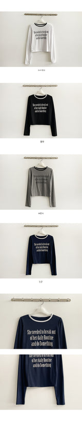 チャビーカラースパンデックス長袖Tシャツ