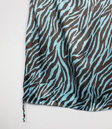 サテンゼブラシャーリングドレス/Satin Zebra Shirring Dress (2color)