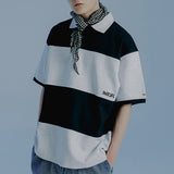 ストライプラグビーポロ/STRIPE RUGBY POLO_NAVY