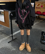 [UNISEX] Heart bunny oversized hoodie