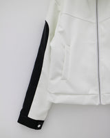 レイシングカラーマッチングレザージャケット / Racing color matching leather jacket (2color)