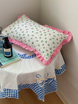 Candy Pop Checkered Frill Mini Cushion Cover Baby Pillow