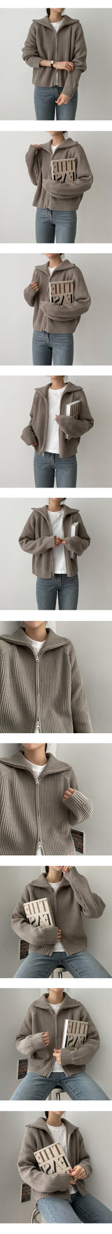 トグラング2WAYニットジップアップ / Tograng Two-Way Knit Zip-Up