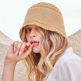 VZ logo jacquard bucket hat Beige