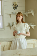 ROSETTE PUFF KNIT