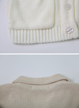 Pocket Knit Short Sleeve Cardigan (4color)