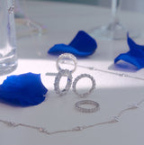 2.5MM プロング セッティング テニス リング / 2.5MM Prong Setting Tennis Ring (silver)