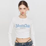 ユースクラブスナップクロップロングスリーブ / Youthclub snap crop long sleeve - 3 color