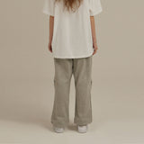 デストロイドデニムスウェットパンツ/Destroyed Denim Sweatpants_Grey