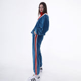 ベルベットジョガーパンツ/0 3 velvet jogger pants - SKY BLUE