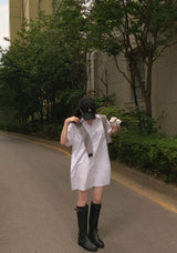 [Bellide made/Short, Long] Candy Short-Sleeved Shirt Dress