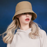 Herringbone label bucket hat BEIGE