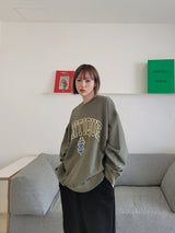 ゴブリンファイヤーエンブロイダリースウェットシャツ / VENTIQUE Goblin Fire Embroidery mtm 3color　