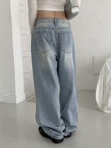 Harin Stopper Washing Long Denim Wide Pants
