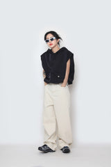 ワシショフードポケットベスト / WASHIHO hooded pocket vest