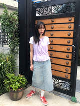 Popo back slit skirt 