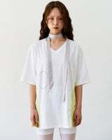 カラーブロックVネックTシャツ
