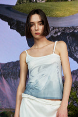 グランドスタンドヌードルストラップトップ / Grandstand Noodle Strap Top WHITE