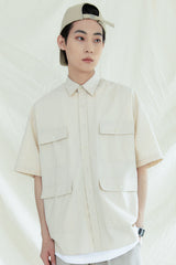 4POCKET BDU COTTON 1/2 SHIRT OATMEAL (6559933726838)