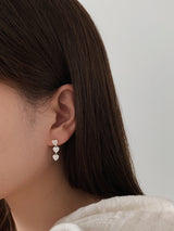 [925silver] メロディーハートピアス / [925silver] Melody heart earrings