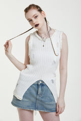 リボンノースリーブトップス / RIBBON SLEEVELESS TOP